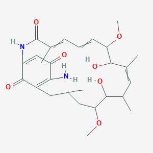 molecular formula C₂₇H₃₈N₂O₇ B1141203 7-Descarbamoyl 17-Amino Geldanamycin CAS No. 169564-26-5