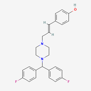 molecular formula C₂₆H₂₆F₂N₂O B1141207 Hydroxy Flunarizine CAS No. 87166-81-2
