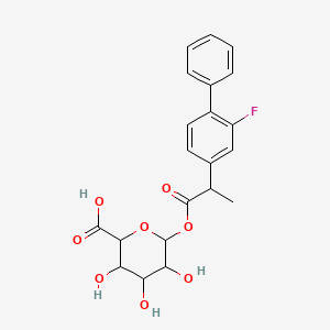molecular formula C₂₁H₂₁FO₈ B1141209 6-[2-(3-Fluoro-4-phenylphenyl)propanoyloxy]-3,4,5-trihydroxyoxane-2-carboxylic acid CAS No. 91683-37-3