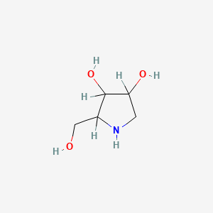 molecular formula C6H14ClNO4 B1141212 2-(Hydroxymethyl)pyrrolidine-3,4-diol CAS No. 100937-52-8
