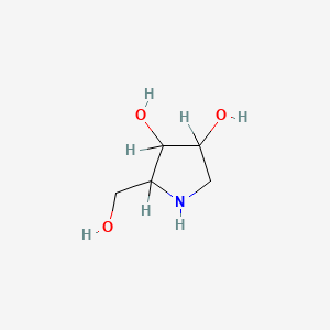 molecular formula C5H11NO3 B1141212 2-(羟甲基)吡咯烷-3,4-二醇 CAS No. 100937-52-8