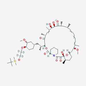 molecular formula C₅₉H₉₃D₄NO₁₄Si B1141216 42-O-tert-Butyldimethylsilyloxyethyl-d4 Rapamycin CAS No. 1356839-88-7