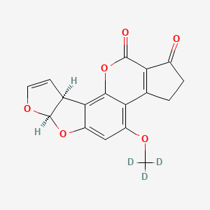 molecular formula C₁₇H₉D₃O₆ B1141224 (6aR,9aS)-4-(Methoxy-d3)-2,3,6a,9a-tetrahydrocyclopenta[c]furo[3',2':4,5]furo[2,3-h]chromene-1,11-dione CAS No. 1217702-31-2