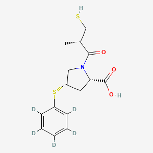 molecular formula C₁₅H₁₄D₅NO₃S₂ B1141225 Zofenoprilat-d5 CAS No. 1217716-12-5