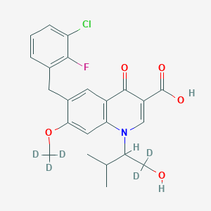 molecular formula C₂₃H₁₇D₆ClFNO₅ B1141234 Elvitegravir-d6 (Major) CAS No. 1131640-69-1