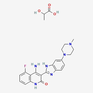 molecular formula C24H27FN6O4 B1141236 Dovitinib lactate CAS No. 692737-80-7