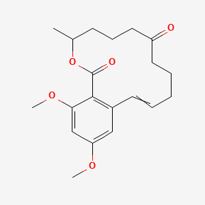 molecular formula C₂₀H₂₆O₅ B1141245 14,16-dimethoxy-3-methyl-3,4,5,6,7,8,9,10-octahydro-1H-2-benzoxacyclotetradecine-1,7-dione CAS No. 7533-25-7