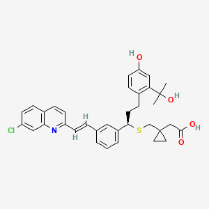 molecular formula C₃₅H₃₆ClNO₄S B1141250 1-((((1R)-1-(3-((1E)-2-(7-Chloro-2-quinolinyl)ethenyl)phenyl)-3-(4-hydroxy-2-(1-hydroxy-1-methylethyl)phenyl)propyl)thio)methyl)cyclopropaneacetic acid CAS No. 200804-28-0