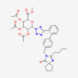 molecular formula C₃₈H₄₄N₆O₁₀ B1141258 Irbesartan N-beta-D-2,3,4-Tri-O-acetyl-glucuronide Methyl Ester CAS No. 224170-69-8