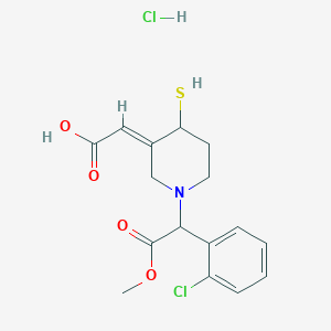 molecular formula C₁₆H₁₉Cl₂NO₄S B1141261 trans-Clopidogrel thiol metabolite hydrochloride CAS No. 204204-76-2