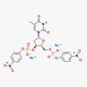 molecular formula C₂₂H₂₂N₄Na₂O₁₅P₂ B1141263 Thymidine-3',5'-di(p-nitrophenyl Phosphate) Disodium Salt CAS No. 24418-12-0