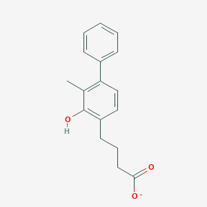 molecular formula C₁₇H₁₈O₃ B1141267 Benzenebutanoic acid, a-hydroxy-, phenylmethyl ester CAS No. 109684-03-9
