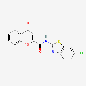 molecular formula C17H9ClN2O3S B11412746 N-(6-chloro-1,3-benzothiazol-2-yl)-4-oxo-4H-chromene-2-carboxamide 