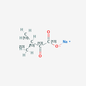 molecular formula ¹³C₅H₆DNaO₃ B1141287 α-Keto Isovaleric Acid-13C5,d Sodium Salt CAS No. 420095-74-5