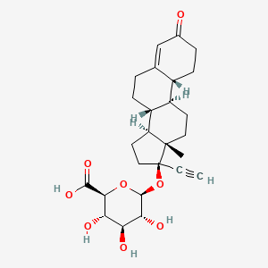 molecular formula C₂₆H₃₄O₈ B1141288 Norethindrone beta-D-Glucuronide CAS No. 64701-11-7