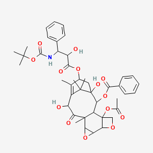 molecular formula C₄₃H₅₁NO₁₄ B1141289 6,7-Epoxy docetaxel CAS No. 181208-36-6