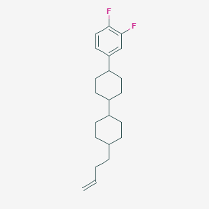 molecular formula C22H30F2 B114129 trans,trans-4-But-3-enyl-4'-(3,4-difluoro-phenyl)-bicyclohexyl CAS No. 155266-68-5