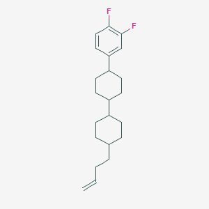 molecular formula C22H30F2 B114129 4-[4-(4-But-3-enylcyclohexyl)cyclohexyl]-1,2-difluorobenzene CAS No. 155266-68-5