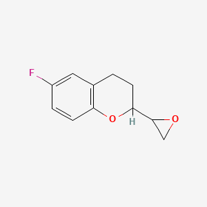 molecular formula C₁₁H₁₁FO₂ B1141292 6-Fluoro-2-(oxiran-2-yl)chroman CAS No. 197706-51-7