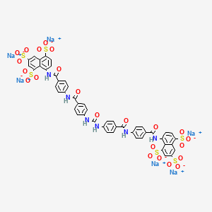 molecular formula C49H30N6Na6O23S6 B1141301 hexasodium;8-[[4-[[4-[[4-[[4-[(4,6,8-trisulfonatonaphthalen-1-yl)carbamoyl]phenyl]carbamoyl]phenyl]carbamoylamino]benzoyl]amino]benzoyl]amino]naphthalene-1,3,5-trisulfonate CAS No. 202983-32-2
