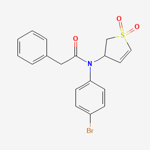 molecular formula C18H16BrNO3S B11413055 N-(4-bromophenyl)-N-(1,1-dioxido-2,3-dihydrothiophen-3-yl)-2-phenylacetamide 