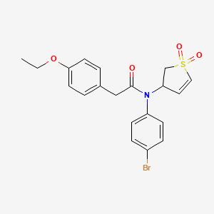 molecular formula C20H20BrNO4S B11413081 N-(4-bromophenyl)-N-(1,1-dioxido-2,3-dihydrothiophen-3-yl)-2-(4-ethoxyphenyl)acetamide 