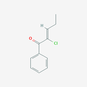molecular formula C11H11ClO B114131 (2Z)-2-Chloro-1-phenylpent-2-en-1-one CAS No. 154469-74-6