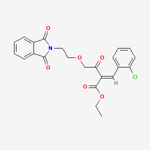 molecular formula C₂₃H₂₀ClNO₆ B1141314 ethyl (2E)-2-[(2-chlorophenyl)methylidene]-4-[2-(1,3-dioxoisoindol-2-yl)ethoxy]-3-oxobutanoate CAS No. 400024-08-0