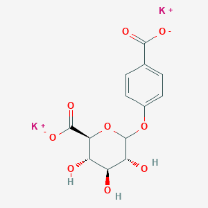 molecular formula C₁₃H₁₂K₂O₉ B1141328 dipotassium;(2S,3S,4S,5R)-6-(4-carboxylatophenoxy)-3,4,5-trihydroxyoxane-2-carboxylate CAS No. 1376574-47-8