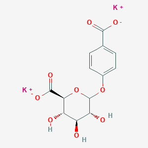 molecular formula C₁₃H₁₂K₂O₉ B1141328 p-Salicylic acid 4-glucuronide potassium salt CAS No. 1376574-47-8