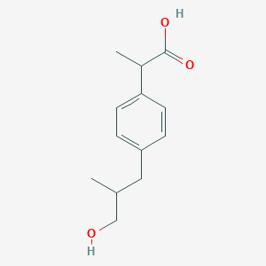 molecular formula C₁₃H₁₈O₃ B1141330 3-羟基布洛芬 CAS No. 53949-54-5