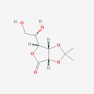 molecular formula C₉H₁₄O₆ B1141358 (3aS,6R,6aS)-6-[(1S)-1,2-dihydroxyethyl]-2,2-dimethyl-6,6a-dihydro-3aH-furo[3,4-d][1,3]dioxol-4-one CAS No. 94840-08-1