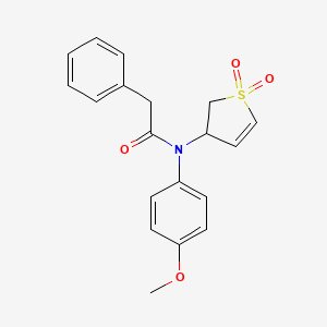 molecular formula C19H19NO4S B11413605 N-(1,1-Dioxido-2,3-dihydro-3-thiophenyl)-N-(4-methoxyphenyl)-2-phenylacetamide 