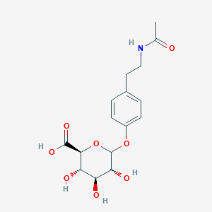 molecular formula C₁₆H₂₁NO₈ B1141361 (2S,3S,4S,5R)-6-[4-(2-acetamidoethyl)phenoxy]-3,4,5-trihydroxyoxane-2-carboxylic acid CAS No. 28116-26-9