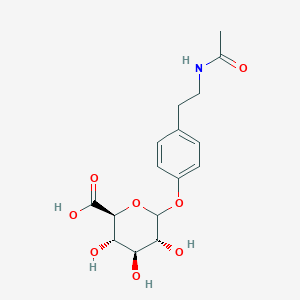 molecular formula C₁₆H₂₁NO₈ B1141361 N-Acetyltyramine Glucuronide CAS No. 28116-26-9