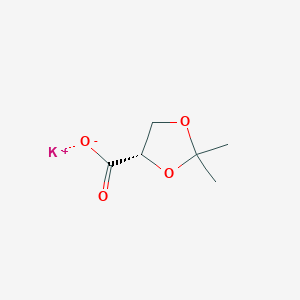molecular formula C₆H₉KO₄ B1141372 Potassium (S)-2,2-dimethyl-1,3-dioxolane-4-carboxylate CAS No. 117205-81-9