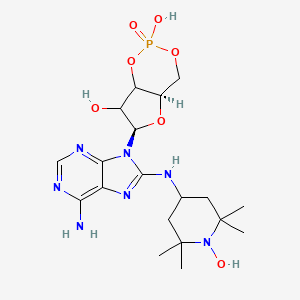 molecular formula C₁₉H₂₉N₇O₇P B1141373 8-TEMPO-aminoadenosine Cyclic 3',5'-Monophosphate CAS No. 54606-91-6