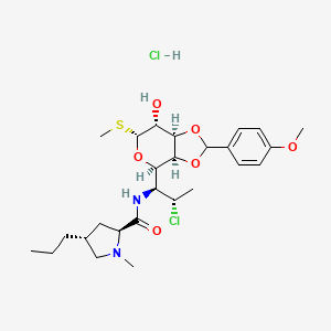 molecular formula C₂₆H₄₀Cl₂N₂O₆S B1141377 3,4-O-p-Anisylideneclindamycin Hydrochloride CAS No. 25908-42-3
