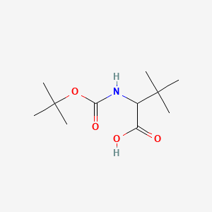 molecular formula C₁₁H₂₁NO₄ B1141385 2-((叔丁氧羰基)氨基)-3,3-二甲基丁酸 CAS No. 169870-82-0