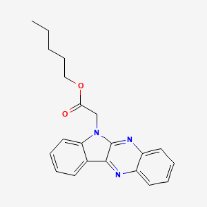 molecular formula C21H21N3O2 B11413861 pentyl 6H-indolo[2,3-b]quinoxalin-6-ylacetate 