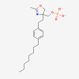 molecular formula C₂₁H₃₄NO₅P B1141404 2-Methyl-4-[2-(4-octylphenyl)ethyl]-4,5-dihydro-1,3-oxazol-4-yl-methyl Phosphate CAS No. 1246819-15-7