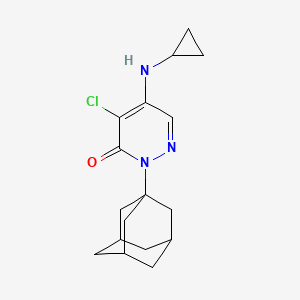 molecular formula C17H22ClN3O B11414079 2-(Adamantan-1-YL)-4-chloro-5-(cyclopropylamino)-2,3-dihydropyridazin-3-one 