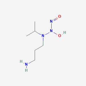 molecular formula C6H16N4O2 B114141 1-Hydroxy-2-oxo-3-(3-aminopropyl)-3-isopropyl-1-triazene CAS No. 146724-82-5