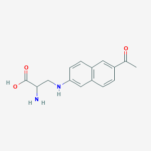 molecular formula C₁₅H₁₆N₂O₃ B1141416 2-Amino-3-[(6-acetyl-2-naphthyl)amino]propanoic acid CAS No. 1185251-08-4