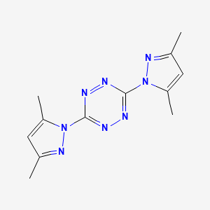 molecular formula C₁₂H₁₄N₈ B1141420 3,6-Bis(3,5-dimethyl-1H-pyrazol-1-yl)-1,2,4,5-tetrazine CAS No. 30169-25-6
