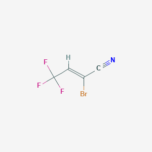 molecular formula C₄HBrF₃N B1141426 2-Bromo-4,4,4-trifluorocrotononitrile CAS No. 157735-86-9