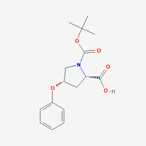 molecular formula C16H21NO5 B114143 (2S,4S)-1-(tert-butoxycarbonyl)-4-phenoxypyrrolidine-2-carboxylic acid CAS No. 147266-79-3