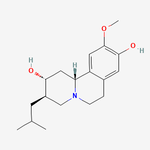 molecular formula C18H27NO3 B1141435 (2R,3R,11bR)-10-methoxy-3-(2-methylpropyl)-2,3,4,6,7,11b-hexahydro-1H-benzo[a]quinolizine-2,9-diol CAS No. 956903-21-2