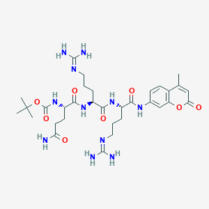 molecular formula C32H49N11O8 B1141441 Boc-Gln-Arg-Arg-Mca 