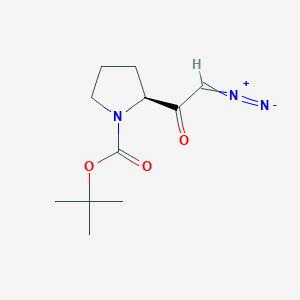 molecular formula C11H17N3O3 B1141462 (S)-tert-Butyl 2-(2-diazoacetyl)pyrrolidine-1-carboxylate CAS No. 101130-03-4